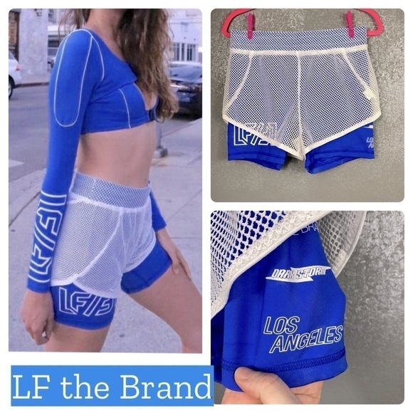 LF Brand mesh and spandex bike athletic shorts - Picture 1 of 8